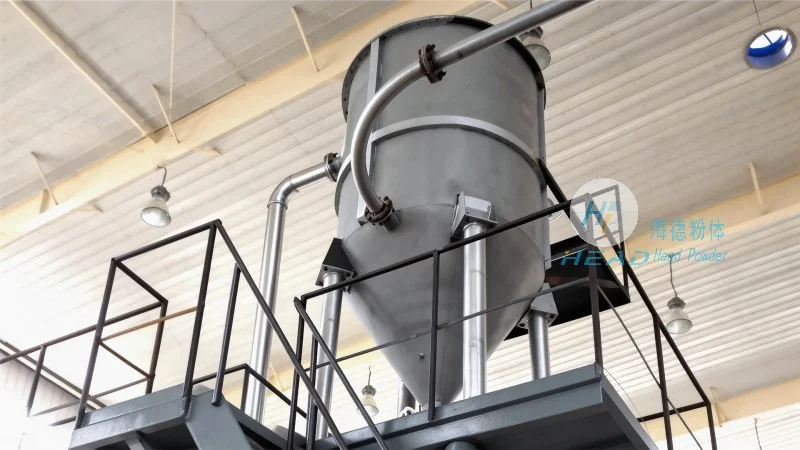 Solución de transporte neumático para polvo de ácido humíco