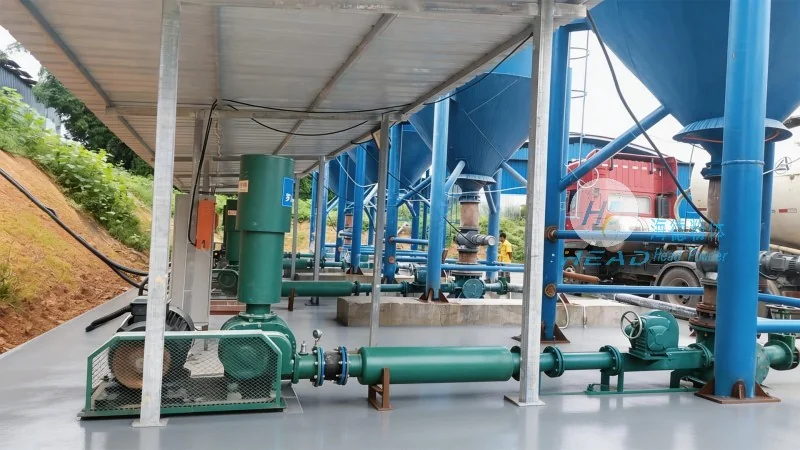 Sistema de transporte neumático con óxido de zinc