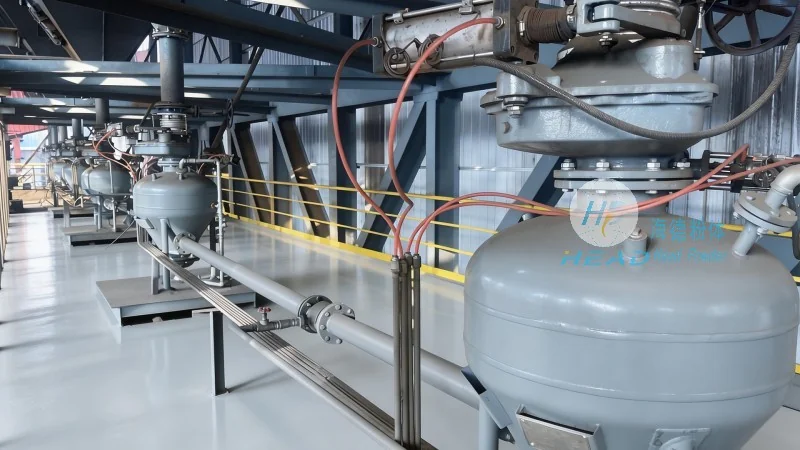 Sistema de transporte neumático con óxido de zinc