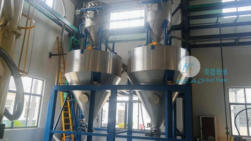 Solución de transporte neumático para partículas de criba molecular