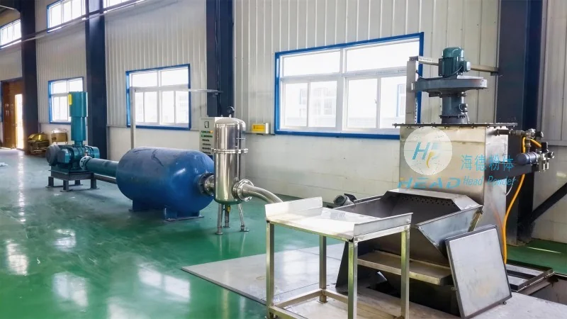 Solución de transporte neumático con polvo de aluminio