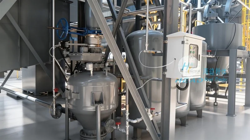 Sistema de transporte neumático para gránulos de fertilizantes compuestos
