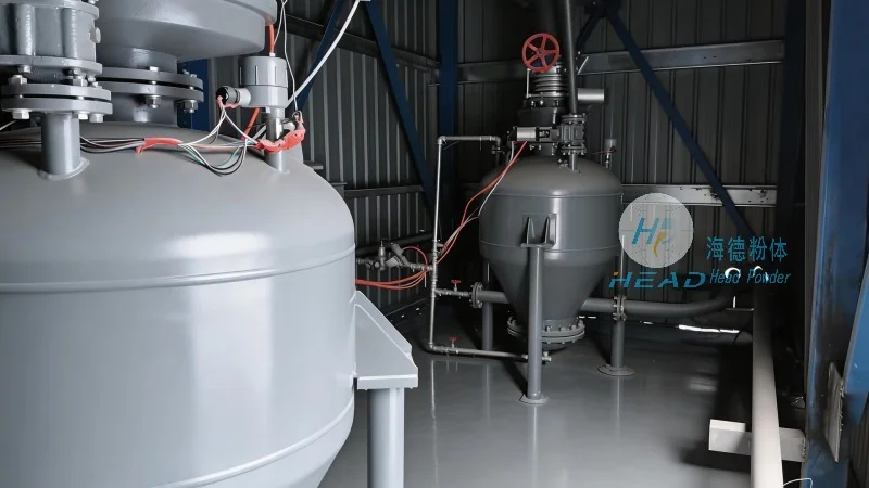 Solución de transporte neumático para polvo ultrafino de kaolin