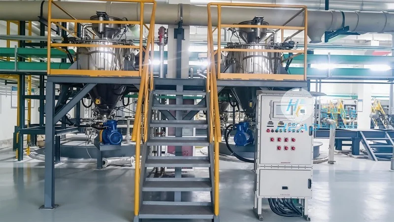 Sistema de transporte neumático para polvo microde carburo de silicio