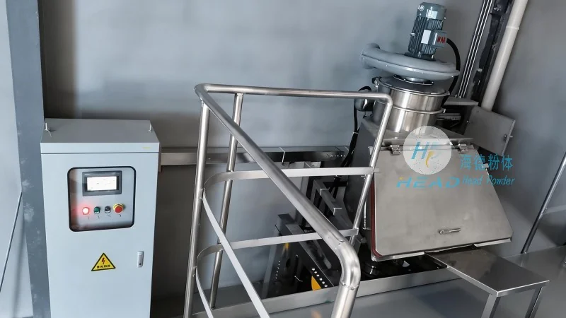 Solución de transporte neumático para polímero de imidaza en polvo