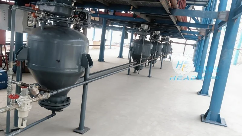 Solución de transporte neumático para polvo de roca fosfática