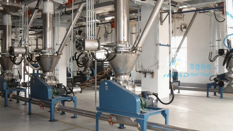 Solución de transporte neumático con polvo de aluminio