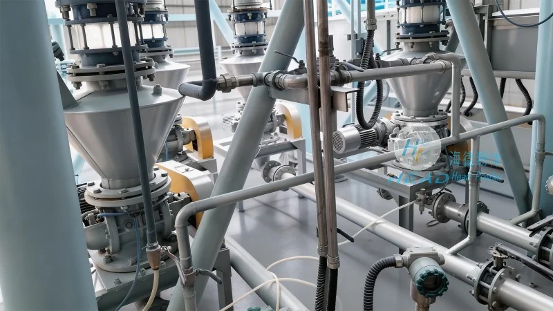 Solución de transporte neumático para polvo de roca fosfática