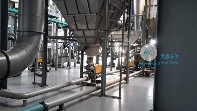 Solución de transporte neumático para polvo de óxido de tierras raras
