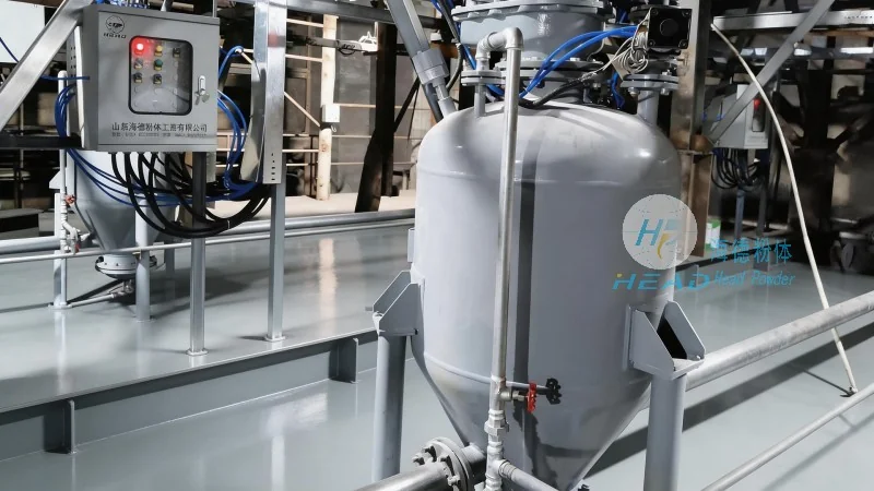 Sistema de transporte neumático con polvo de aluminio