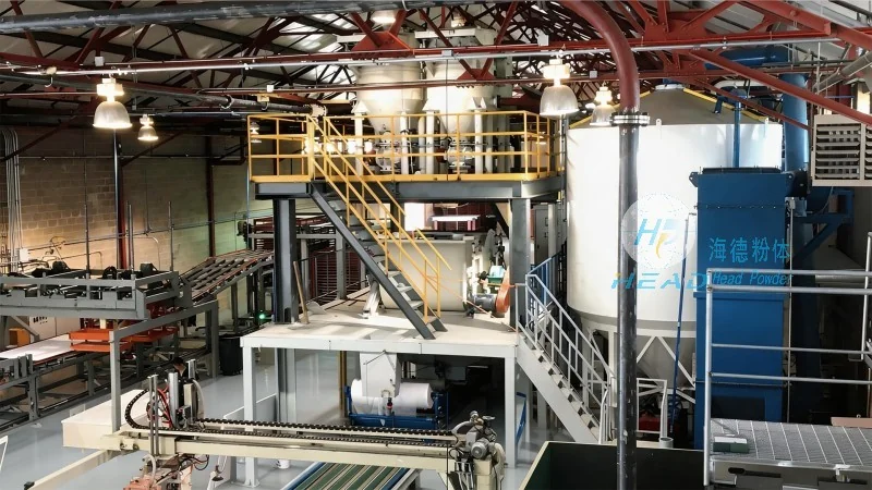 Solución de transporte neumático con polvo de zinc