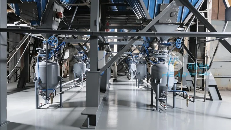Sistema de transporte neumático para materia prima de cemento